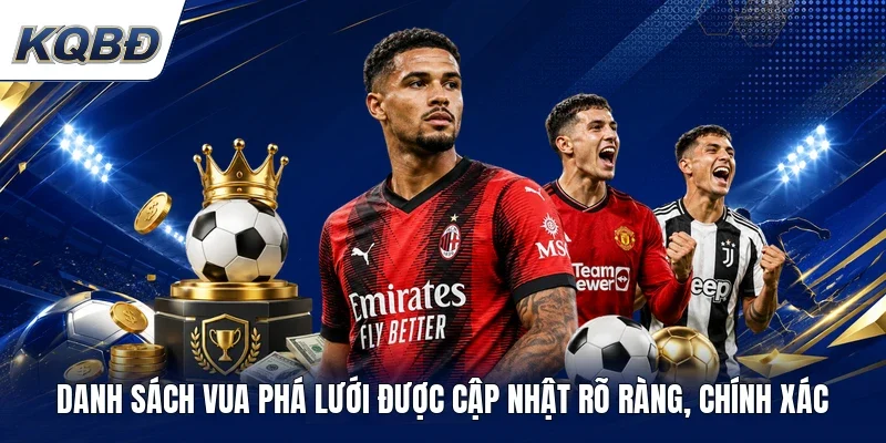 Danh sách Vua phá lưới được cập nhật rõ ràng, chính xác 